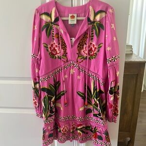 FARM Rio Pink Leopard Forest Dress